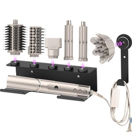 Hair Dryer Holder for Shark Flex Style, Wall Mount Holder Compatible with Shark FlexStyle, Curling Wand Organizer, Rack with Cord Hanger for Accessories Curlers Brushes Diffuser and Attachments