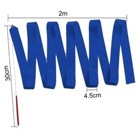 XDGBGFN 12pcs Dance Ribbons Gymnastics Ribbons Twirling Ribbons for Twirling Exercise Circus Carnival Ribbon with Sticks Wands 2 Metres (blue)