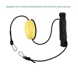 EEYAD Kayak Drift Anchor Tow Rope with PVC Buoy Float, Stainless Steel Clip