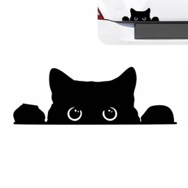 Bawkars Peeking Sneaky Cat Sticker, Funny Vinyl Waterproof Bumper Decals, 5.5" × 2.1" Self-Adhesive Cute Exterior Accessories, Universal for Window, Laptop, Mobile, Water Bottle, Truck & Car​