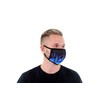 3 Pk Printed Cool Blue Fire Multi Color Reusable Face