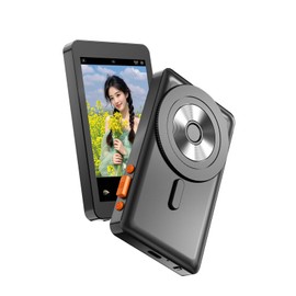 Phone Vlog Selfie Monitor Screen,4K Magnetic Back Camera Selfie Monitor,Using Phone Rear Camera for Selfie Vlog, Live Stream