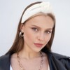 YISSION Knotted Headband Wide Headbands for Women Non Slip White