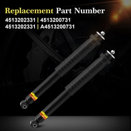 LUFT MEISTAR Pair Rear Shock Absorber Strut Compatible with Smart Fortwo W451 2008-2016 without ADS 4513200731 4513202331 A4513200731 A4513202331