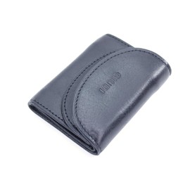 GIUDI ® - Cowhide Leather Unisex Women Men Genuine Leather Coin Purse, black, Classic