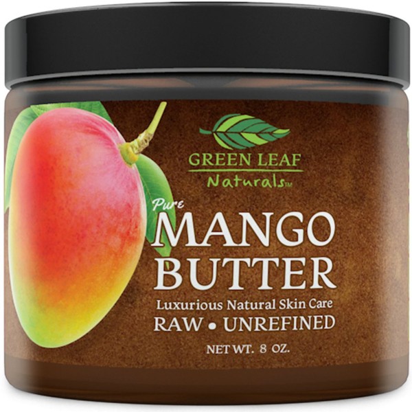 Mango Butter - Raw Unrefined - 100% Pure for Hair and Skin - Smooth and Creamy for DIY Recipes (8 oz)