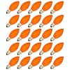 Creative Hobbies 25 Pack C7 LED Orange Replacement Light Bulbs