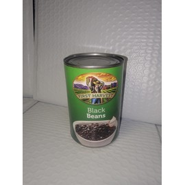 Generic First Harvest Premium Black Beans, 15.5 Oz Each, No Salt Added, USA Grown (Pack of 6)