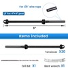 Muzata 20 Pack 1/8" Black Cable Railing Hardware Kit Hand