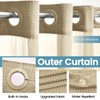 EUTXL Beige Stall No Hook Shower Curtain with Snap in