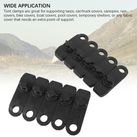 Tent Fasteners Clips, 10Pcs Sturdy Plastic Canopy Tarp Clips Heavy Duty Tent Clips Lock Grip Awning Clamp for Camping Awnings Canopies Car Covers