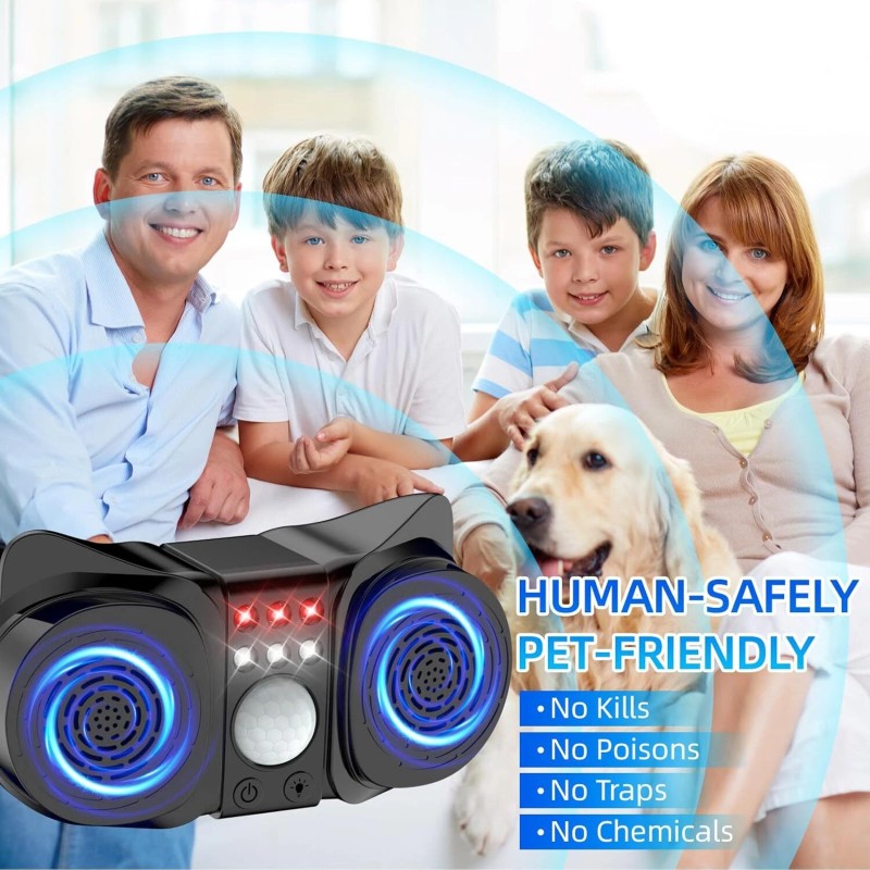 JahyElec Ultrasonic Rodent Repellent Plug in 3 Modes Indoor with