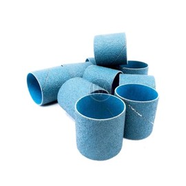 Benchmark Abrasives 2” x 2” Zirconia Abrasive Spiral Band Sleeves for Deburring Sanding Blending Polishing on Ferrous Metals, Copper, Wood, Plastic, Fiberglass (10 Pack) - 120 Grit