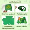 Zonlianxin St Patricks Day Decorations Pre-Assembled Shamrock Lucky Banner Garlands