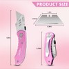 Box Cutter, Folding Utility Knife with Aluminum Handle, Heavy Duty