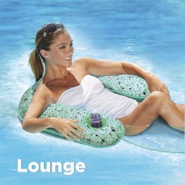 Aqua Mosaic 3-in-1 Pool Chair Float – Inflatable Floating Pool Chair for Adults – Use as a Lounge, Chair, or Drifter – Green Mosaic