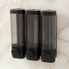 Locklock wall-mounted soap dispenser (3 units) (300ml) (black)