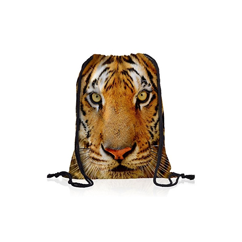 style3 Print Tiger Head Backpack Bag Gym Bag Sports Bag