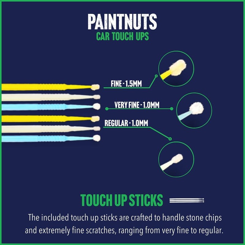 PaintNuts Colour Matched Car Touch Up Bottle By Registration Includes