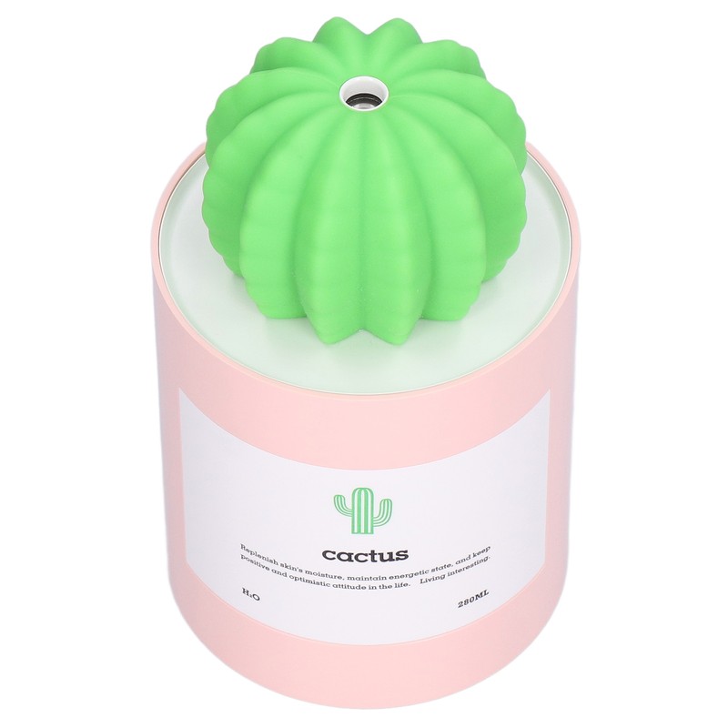 280ml Cactus Desktop Humidifier USB Power Supply Mute Nano Atomization