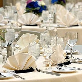 Tableclothsfactory 20x20 Black Wholesale Polyester Linen Napkins for Wedding Birthday Party Tableware - 25PCS