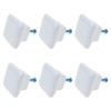 Bitray Square Knobs Ceramic Knobs White Pull Handles for Drawers,