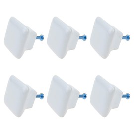 Bitray Square Knobs Ceramic Knobs White Pull Handles for Drawers, Cabinets, Furniture - Pack of 6