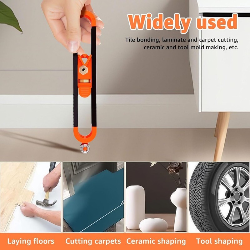 WADY 1PCS Precise Contour Gauge with Pencil Slot Profile Tool