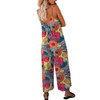 KMAZN Womens Casual Loose Sleeveless Bohemian Beach Jumpsuits Spaghetti Strap