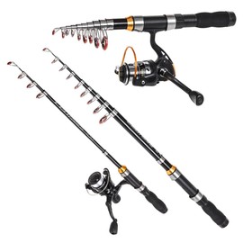 KOICCVQQ Mini Sea Fishing Rod Ice Fishing Short Pole Saltwater Telescopic Fishing Rod Stick Universal Small Sea Pole Portable Short Pole Ice Fishing Rod Mini Pocket Sea Fishing Tools (2.1m)