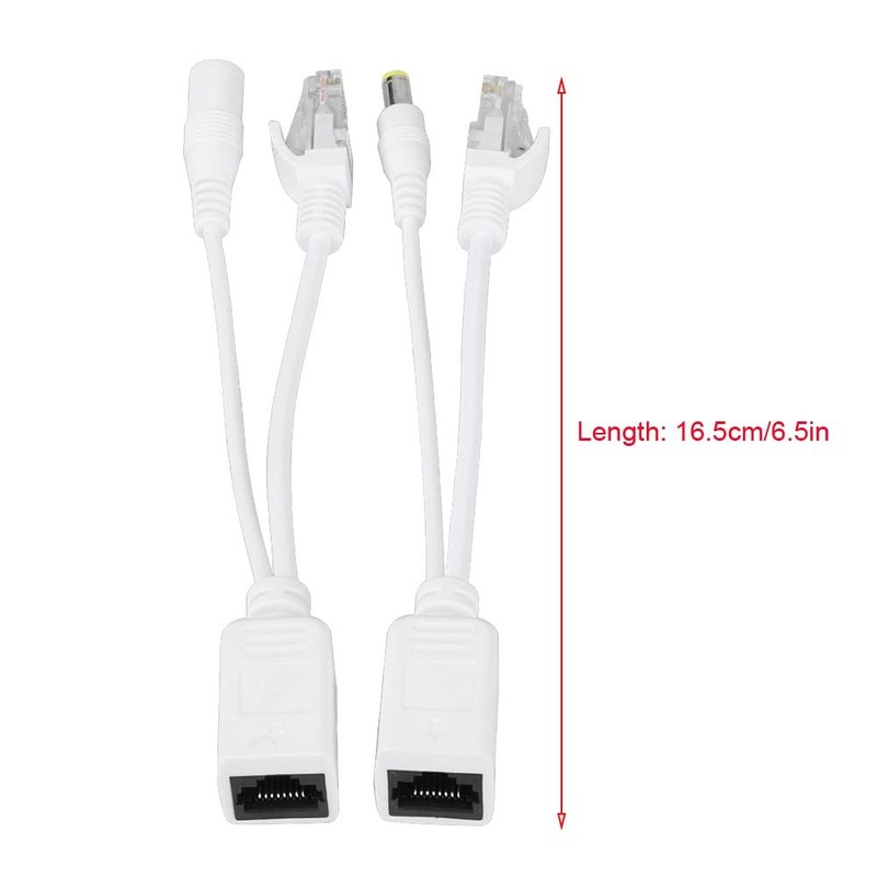 Tosuny 10 Pares Cable PoE Ethernet PoE Pasivo Adaptador Inyector