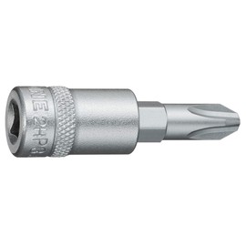 Tone Driver Bit Socket 2H-P3 Drive Angle 0.25 inch (6.35 mm) (+) No. 3