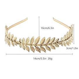 shishiruyizhong 2pcs Leaf Wedding Headbands Flower Headband Bridal Crown Headpiece Metal Laurel Leaf Branch Dainty Hairband Hair Accessories for Women Girls