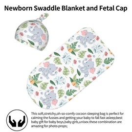 Jarverce Elephant Swaddle Blanket for Baby, Soft Swaddling Sack for Newborn, Elephant Stuff for Baby
