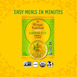 Maya Kaimal Foods - Organic Indian Everyday Rice - Turmeric and Cumin Surekha - 10oz - Pack of 6