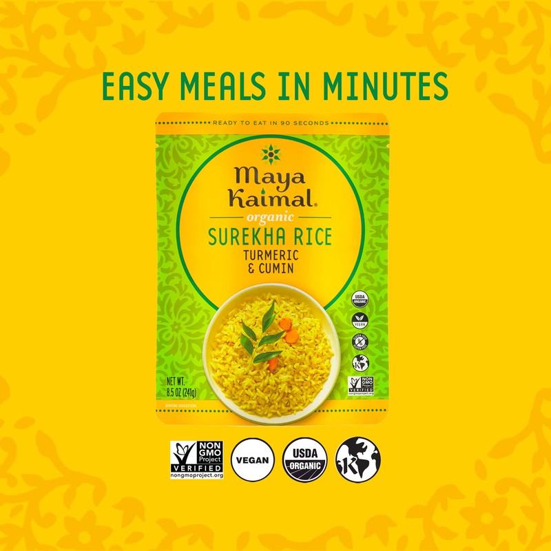 Maya Kaimal Foods - Organic Indian Everyday Rice - Turmeric