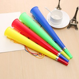 NOLITOY Stadium Horn, 6Pcs Colorful Plastic Horn Noisemakers Blow Horn Stadium Fans Cheer Trumpet for Sporting Events (Random Color)