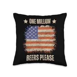 One Million Beers Please Funny Viral Meme Election 2024 Throw Pillow