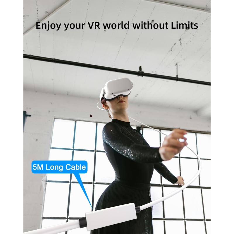 Tiergrade Link Cable 16FT Compatible with Meta Quest 3/2/Pro, Separate