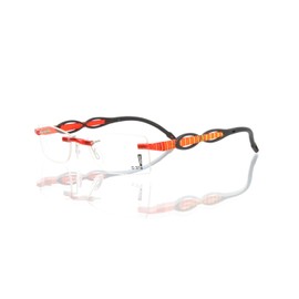 Switch It Combi 2350 Interchangeable Bracket Fitting in Light Red, Ellipse Black, Stripes Yellow/Orange