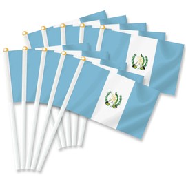 25 PCS Guatemala Handheld Small Flag,Guatemalan Guatemalteco Hand held Mini Decor Decoration Banner