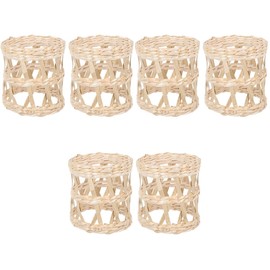 GANAZONO Straw Weaving Cup Sleeves 3.74X10.62X3.54In Lightweight Cup Anti-Scald Covers Protective Sleeve for Outdoor Parties Home Kitchen Use