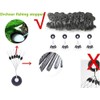Drchoer 150Pcs Fishing Rubber Bobber Beads Stopper, 6 in 1