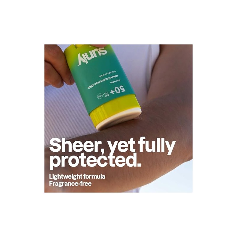 ATTITUDE Mineral Sunscreen Stick SPF 50, Broad Spectrum Zinc Oxide,
