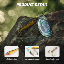 10PCS Inline Spinnerbaits for Bass Trout Pike – Premium Spinner Lures with Treble Hooks & Flash Blades for Freshwater & Saltwater Fishing – Durable, Vibrant, and Deadly Effective