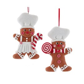 Gingerbread Chef Ornaments Set of 2