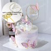 Feawiai 22pzs Decoración Pastel De Mariposa Letrero Feliz Cumpleaño