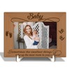 Wood Picture Frame with Wood Stand, Footprint Photo Frame Tabletop