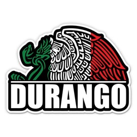 Durango Mexico MX Bandera Vinyl Sticker - Car Phone - 3"