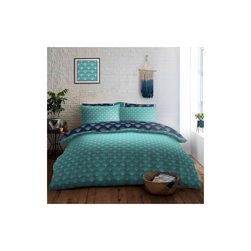 GC GAVENO CAVAILIA Poly Cotton Duvet Cover Sets, Reversible Geometric
